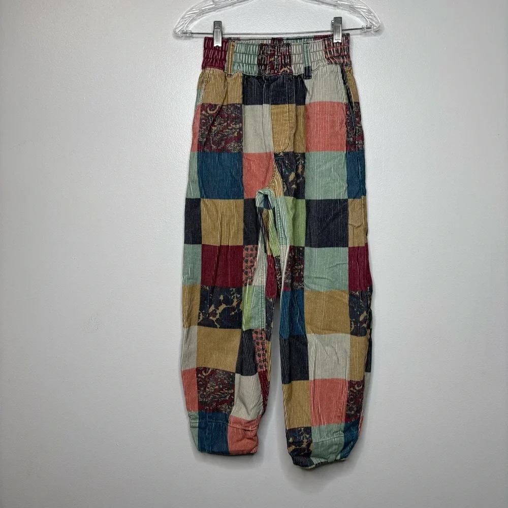 BDG Zana Patchwork Corduroy Trousers XS High Rise Wide Leg - Picture 4 of 13